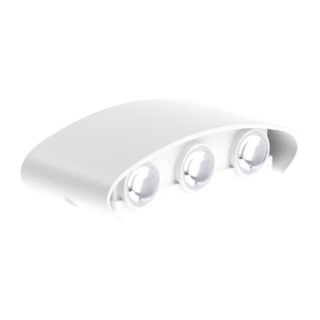 Facade lamp "Semosfer", FSD-070, 6 W, 3000K, 3 rays, IP65, 220 V, plastic, white 1008421