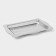 Stainless steel tray, 42 × 28 × 3 cm, silver color