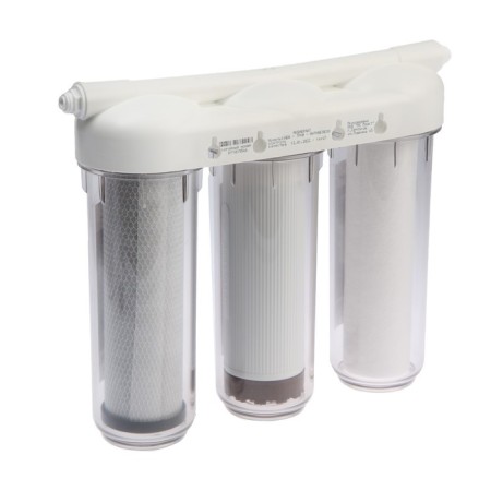 A system for filtering water "ABF-TRIA-Anti-Joles", 3-step, for hard water, crane-1