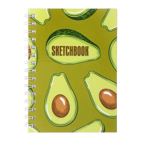 A5 sketchbook, 80 sheets on the crest on the long side of the Avocado, solid cover, block 100 g/m²