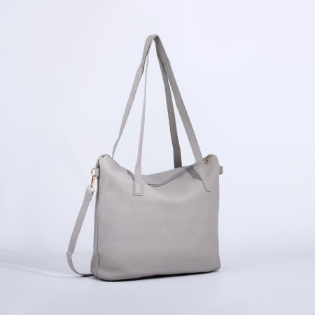Bag Women's Tout with zipper, gray color-2