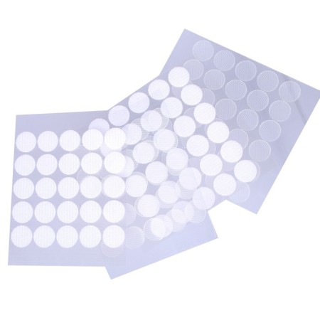 Velcro on a glue basis “Circle transparent”, set of 55 pcs., Size 1 pc. - 1.5 cm-2