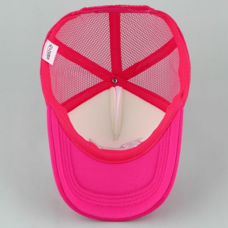 Women's cap with a grid Beach, pink color, rr 56-5