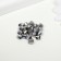 Glass beads, 6 mm, 20 pcs. silver