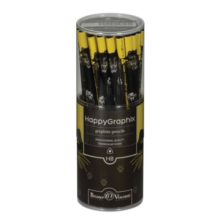 Pencil Chernographic 2.0 mm Happy Graphix "The look of the Beast Panther", HB, three -sided-1
