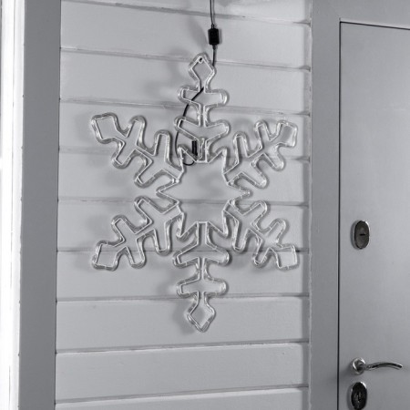 LED figure "Snowflake", 78 cm, Duralight, 168 LED, 220 V, flicker, glow of blue/white-2