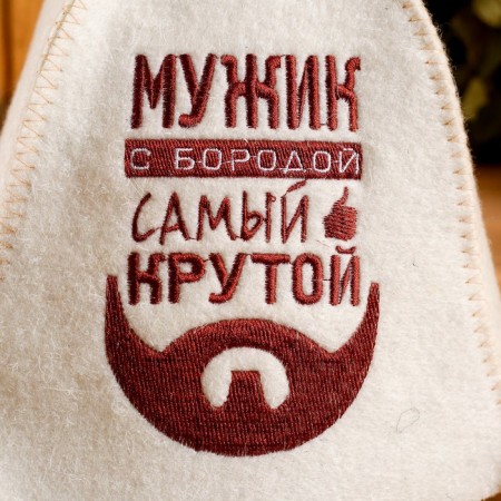 Hat for the bath "A man with a cooler beard" NP-1