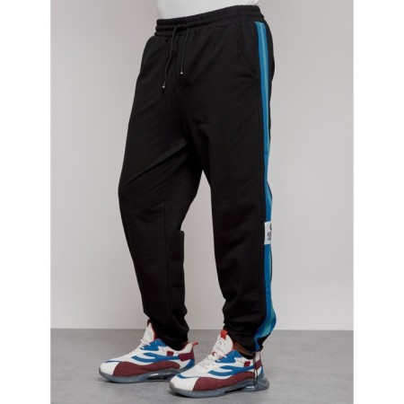 Sports male trousers, size 52, black color-1