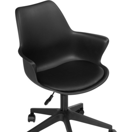Computer chair Tulin plastic/eco -leather, black 60x60x83 cm-4