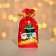 Polyethylene gift package with ties "Christmas meeting", 15x23cm