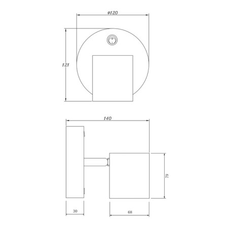 FREYA FR10006CW-L6W POINTFIVE, 140x120x121 mm, LED, 6W, 300LM, 3000K, white color-2