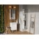 Tumbing under the Aquaton sink Scandil Doors, 45 cm, color white gloss, white matte