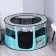 An animal aviary, a tent with a pattern, round, 110 x 55 cm, blue