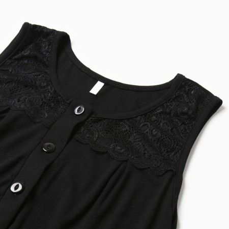 Night shirt female "charm", black color, size 48-3