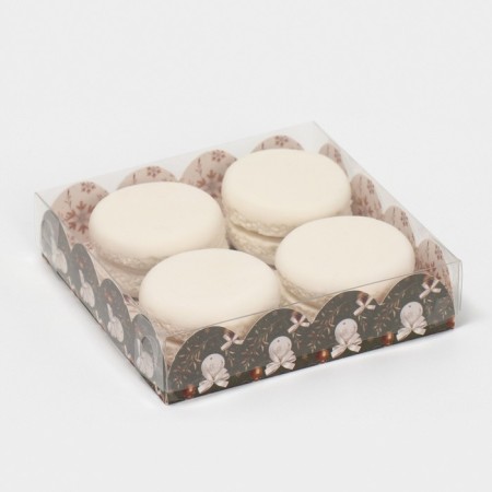 Box for confectionery products with PVC lid “Wishes time”, 13 x 13 x 3 s, New Year-2