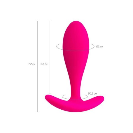Anal plug hub, silicone, pink color, 7.2 cm, d = 2 cm-5