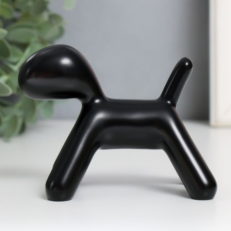 Souvenir Polystone "Dog" Black 10x7.8x5.4 cm-4