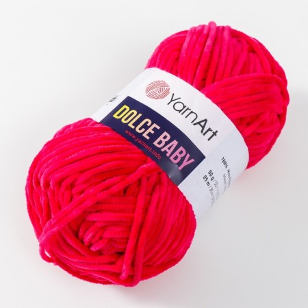 Yarn "Dolce Baby" 100% micropoliester 85m/50 g (759 raspberry)-1