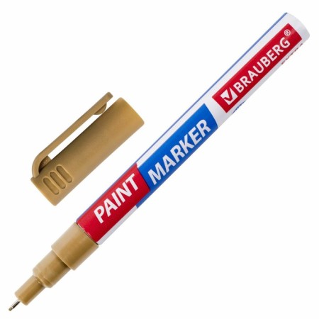 Markker-color (lacquer) 1.0 Brauberg Extra, reinforced nitro-base, alum, gold 151963