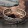 Carved "hops" bracelet, medium, brass