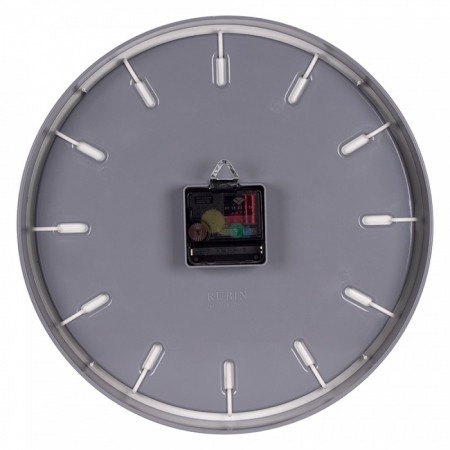 Wall clock, interior "minimal", silent, d-30 cm, gray-2
