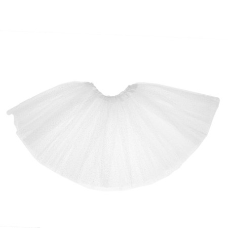 Carnival skirt, three-layer, 4-6 years old, white color