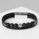 Bracelet Unisex "Power" equality, black color with silver, 21 cm