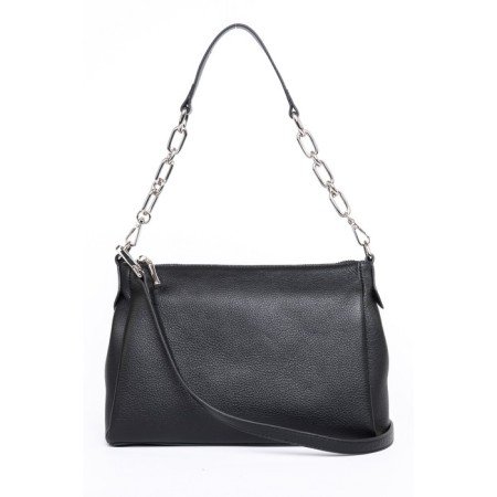 Bag Cross-Body Women's, genuine leather, Ludor black, 25x9x17 cm