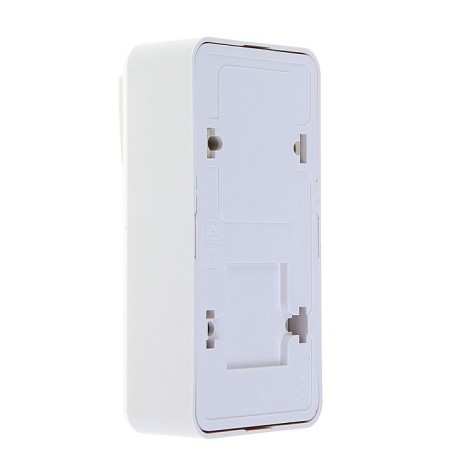 Combined Kuntsevo Block Optima 8061, 1 key, with a socket, white-1
