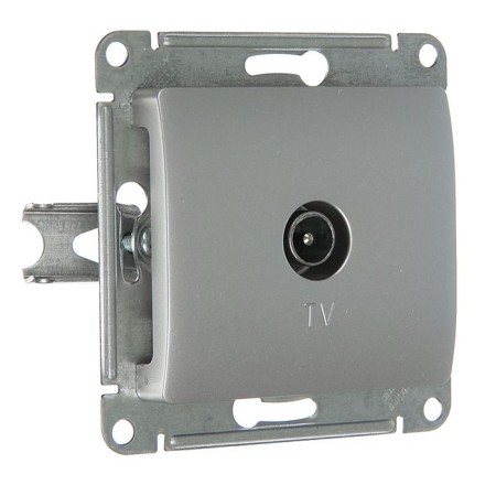 Television socket "Glossa" Sche GSL000391, hidden, tip, 1DB, aluminum color