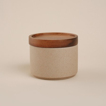 A set of ceramic cans for bulk products on the SL Home Stone Forest stand, 4 items: 3 banks 220 ml, stand-7