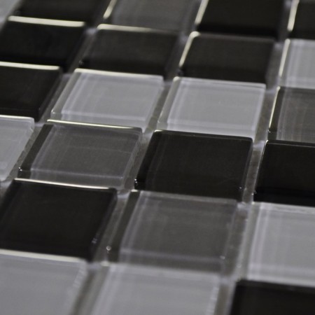 Glass mosaic Bonaparte, Carbon Mix 300x300x4 mm-1