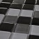 Glass mosaic Bonaparte, Carbon Mix 300x300x4 mm