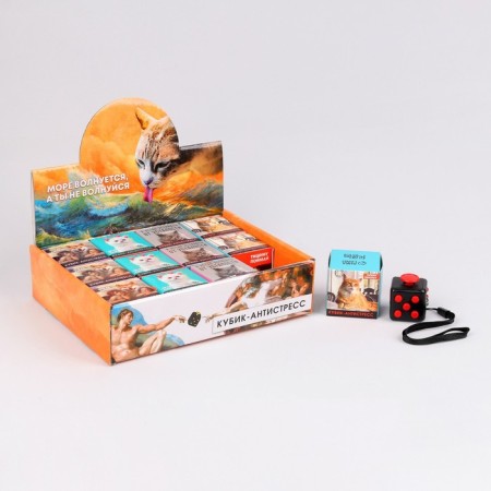 Antistress cube "Kitty", mix, in showbox-8