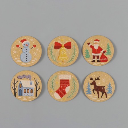 Stick paper Kraft "Hello, New Year!" D = 2.5 cm 252 pcs in roll-5