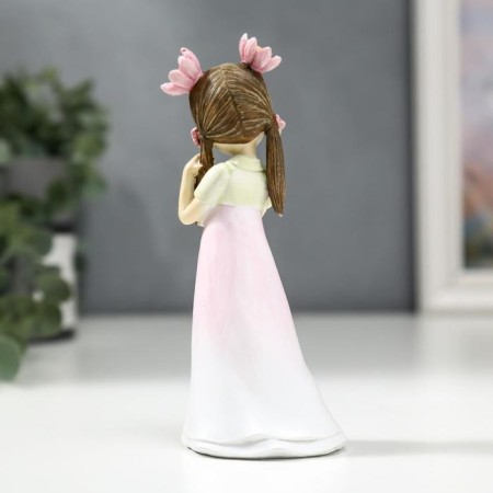 Souvenir Polystone "Baby with flowers in hair" 15.5x6x6.5 cm-3