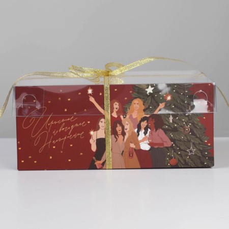 Girls cupcake box, 23 x 16 x 10 cm, new year-1