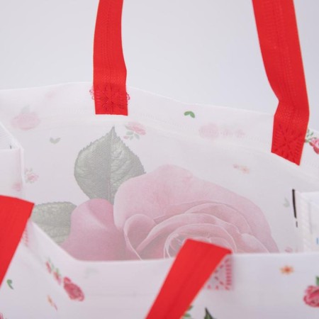 Household bag without fastening, pink color-3