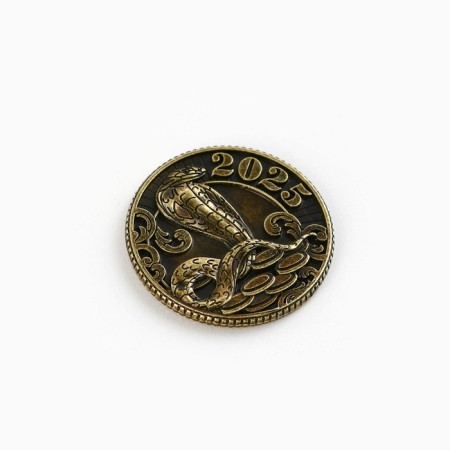 Coin New Year's amulet "New Year: rich New Year", Diam 2.5 cm-3