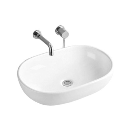 Grossman GR-3015 sink, oval, 600 x 420 mm, white