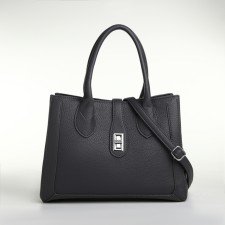 Women's bag with lightning, textura, average size, color gray
