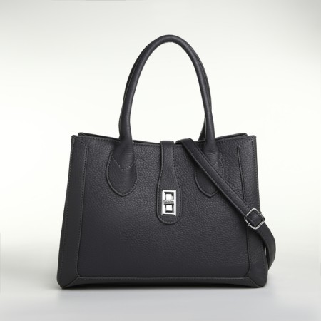 Women's bag with lightning, textura, average size, color gray