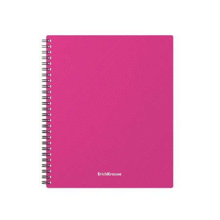 Notebook A5, 80 sheets in the cage on the crest Erichkrause "Glance Vivid", plastic cover, offset block, whiteness 100%, mix-3