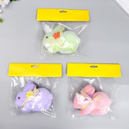 Easter decor "Rabbit with a ribbon and a flower on the neck" mix 13 cm-5