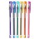 A set of gel pens, 6 colors, with sparkles, in a blister on the button