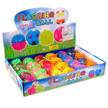 Ball "Hedgehog", light, with a squeak, 6.5 cm, Mix colors-4