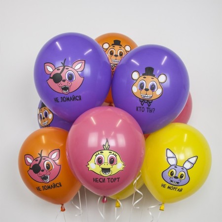 Latex ball 12 ’’ "animatronics", pastel, 1-sided, set 25 pcs., Mix-1