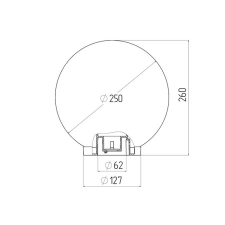 Lamp Garden Era "Shar" E27, IP44, 60W, 250x250x260 mm, black-1