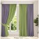 Set of curtains "Canvas", size 200x260 cm, 2 pcs, olive, purple color