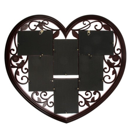 Photo frame plastic in 6 photos 10x15 cm "Openland heart" Black 56x51 cm-3